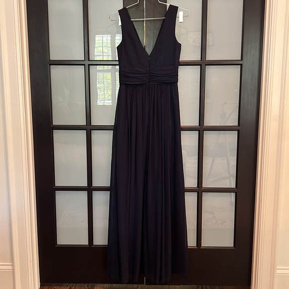 V- neck front and back with slit in front gown - Picture 5 of 5
